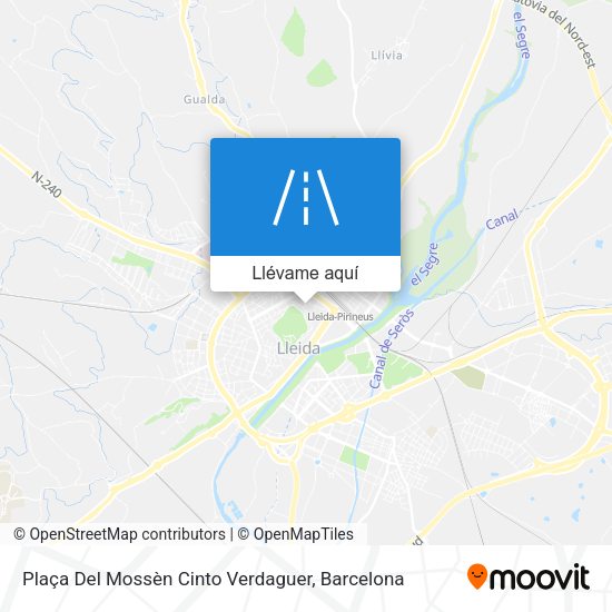 Mapa Plaça Del Mossèn Cinto Verdaguer