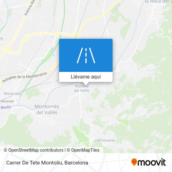 Mapa Carrer De Tete Montoliu