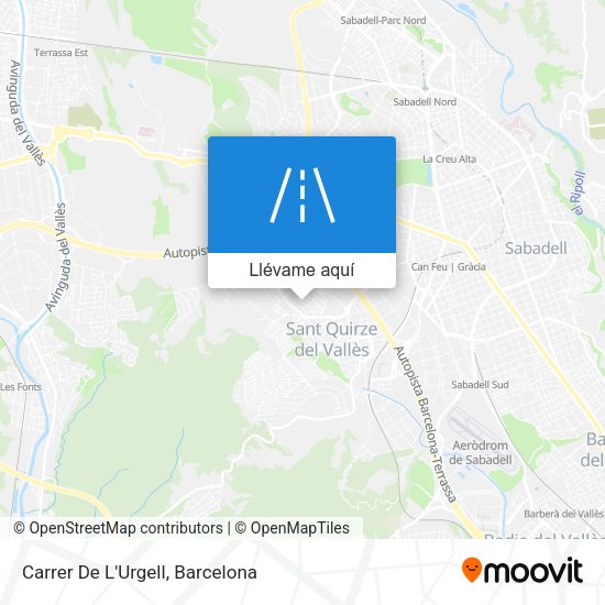 Mapa Carrer De L'Urgell