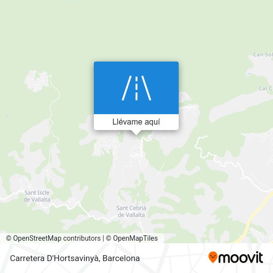 Mapa Carretera D'Hortsavinyà