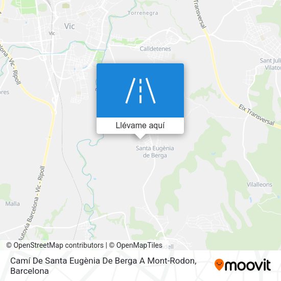 Mapa Camí De Santa Eugènia De Berga A Mont-Rodon