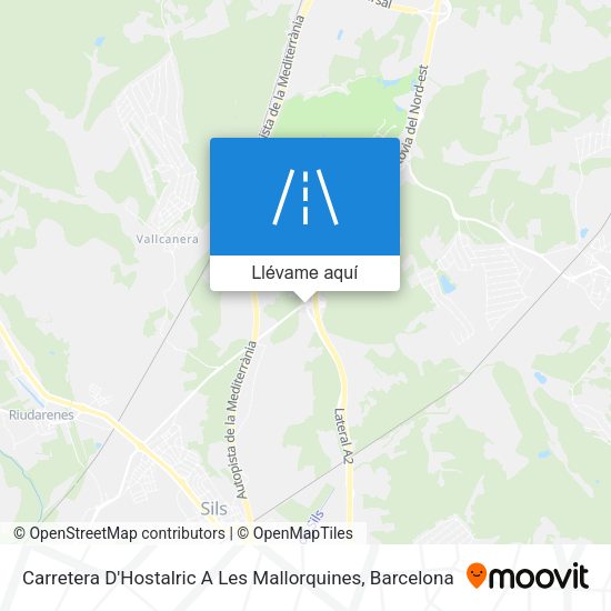 Mapa Carretera D'Hostalric A Les Mallorquines