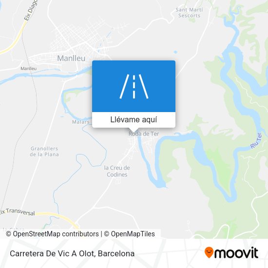 Mapa Carretera De Vic A Olot