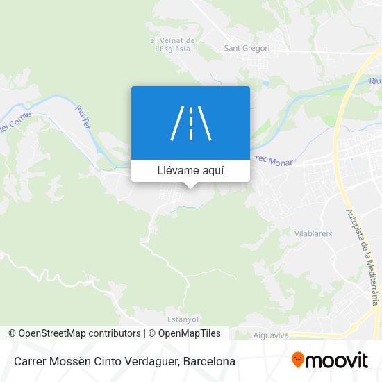 Mapa Carrer Mossèn Cinto Verdaguer