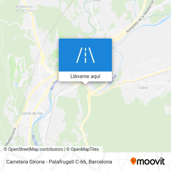 Mapa Carretera Girona - Palafrugell C-66