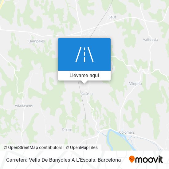 Mapa Carretera Vella De Banyoles A L'Escala