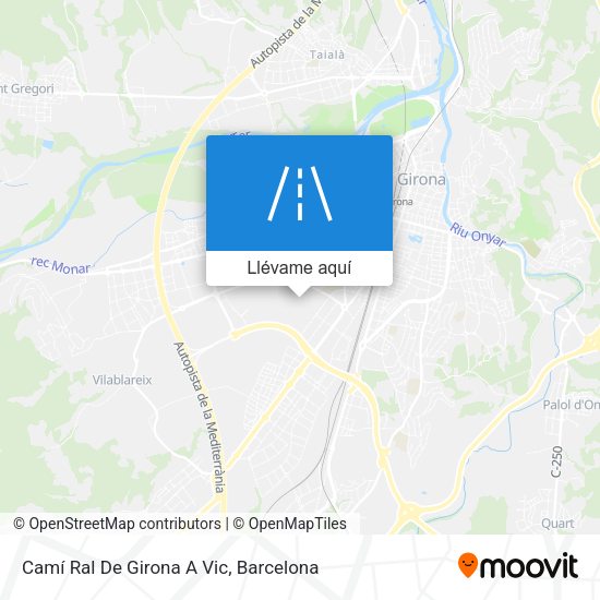 Mapa Camí Ral De Girona A Vic