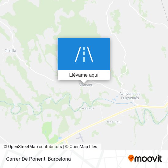 Mapa Carrer De Ponent