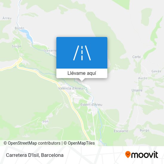 Mapa Carretera D'Isil