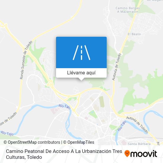 Mapa Camino Peatonal De Acceso A La Urbanización Tres Culturas