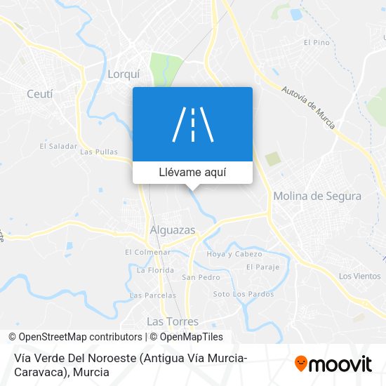 Mapa Vía Verde Del Noroeste (Antigua Vía Murcia-Caravaca)