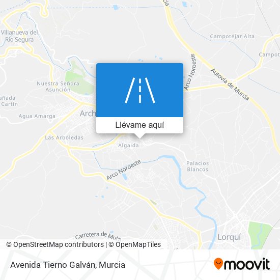 Mapa Avenida Tierno Galván