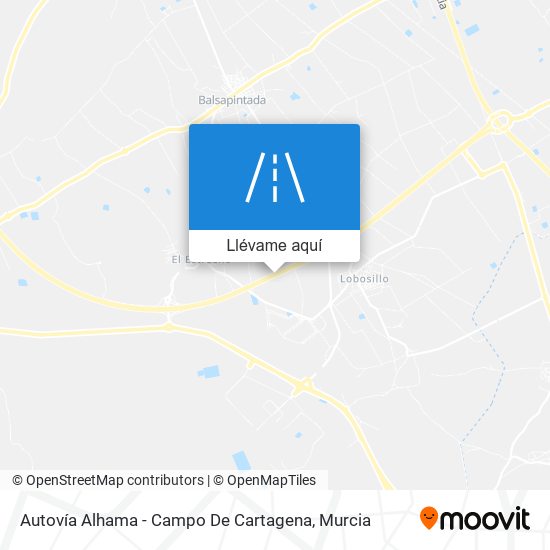 Mapa Autovía Alhama - Campo De Cartagena
