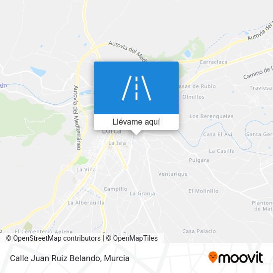 Mapa Calle Juan Ruiz Belando