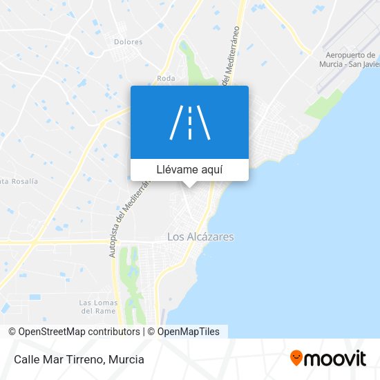 Mapa Calle Mar Tirreno