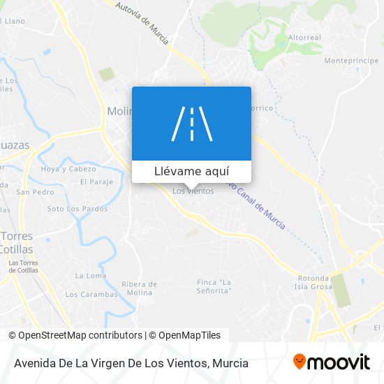 Mapa Avenida De La Virgen De Los Vientos
