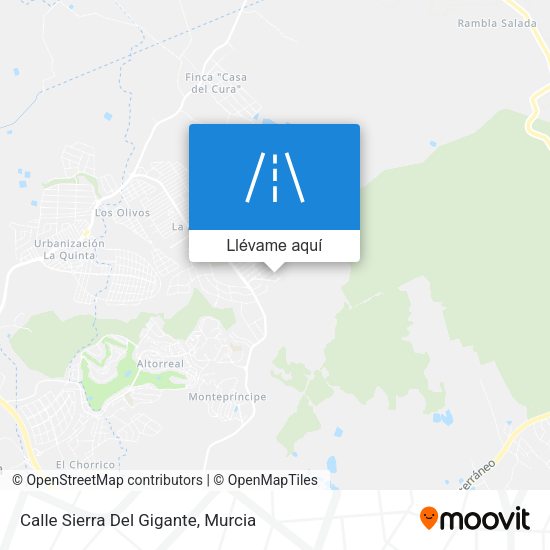 Mapa Calle Sierra Del Gigante