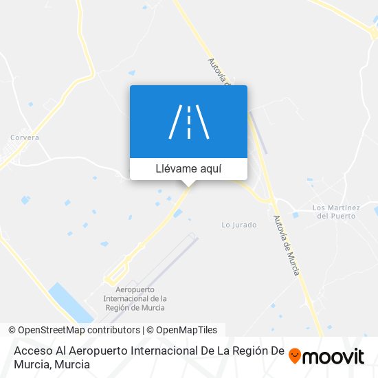Mapa Acceso Al Aeropuerto Internacional De La Región De Murcia