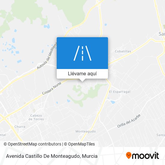 Mapa Avenida Castillo De Monteagudo