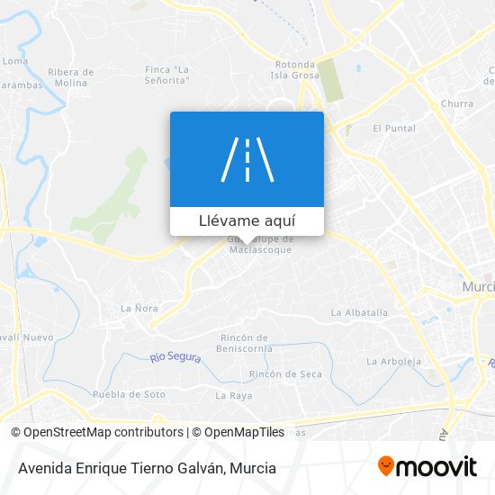 Mapa Avenida Enrique Tierno Galván