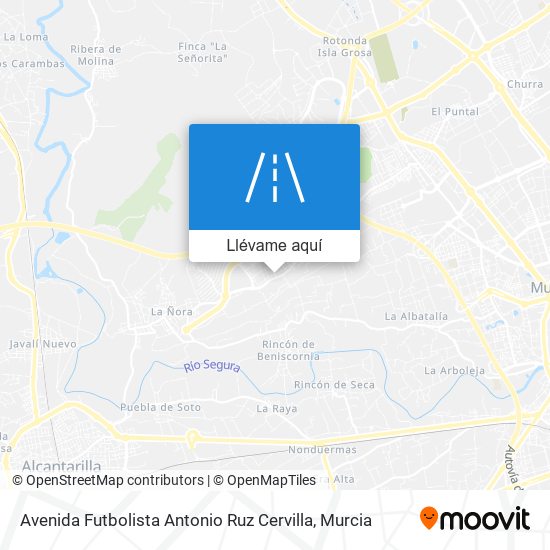 Mapa Avenida Futbolista Antonio Ruz Cervilla