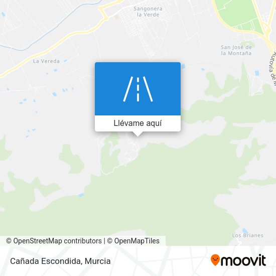 Mapa Cañada Escondida