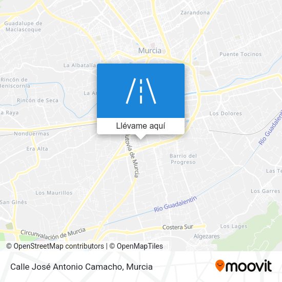 Mapa Calle José Antonio Camacho