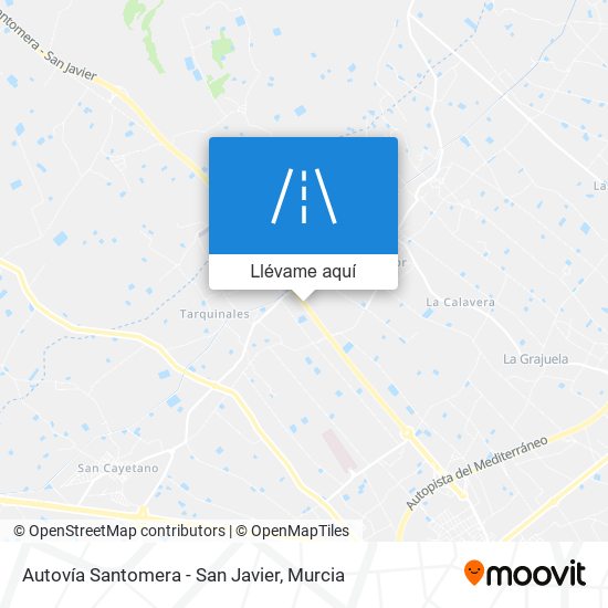 Mapa Autovía Santomera - San Javier