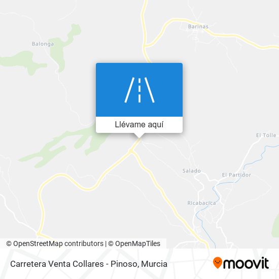 Mapa Carretera Venta Collares - Pinoso