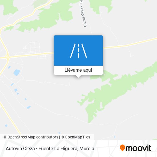 Mapa Autovía Cieza - Fuente La Higuera