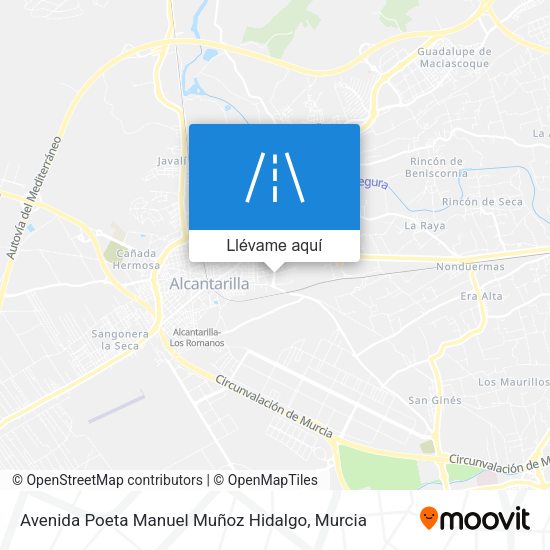 Mapa Avenida Poeta Manuel Muñoz Hidalgo