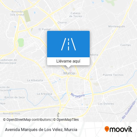 Mapa Avenida Marqués de Los Vélez