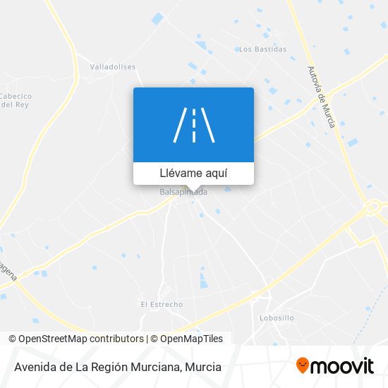 Mapa Avenida de La Región Murciana
