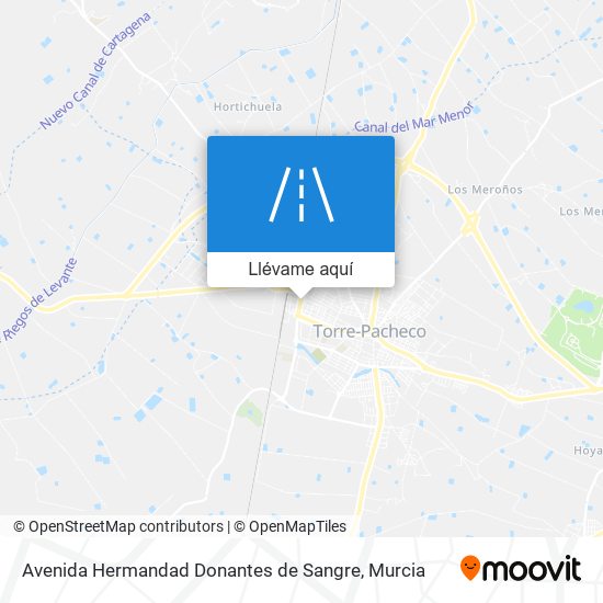 Mapa Avenida Hermandad Donantes de Sangre