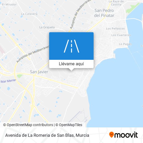 Mapa Avenida de La Romeria de San Blas