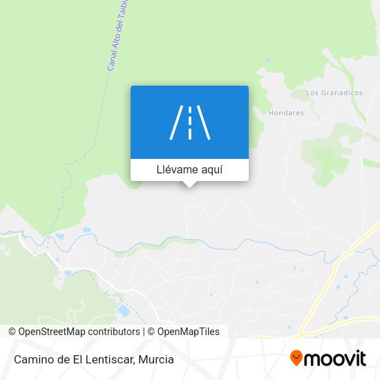 Mapa Camino de El Lentiscar