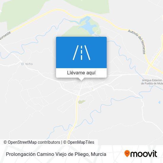 Mapa Prolongación Camino Viejo de Pliego