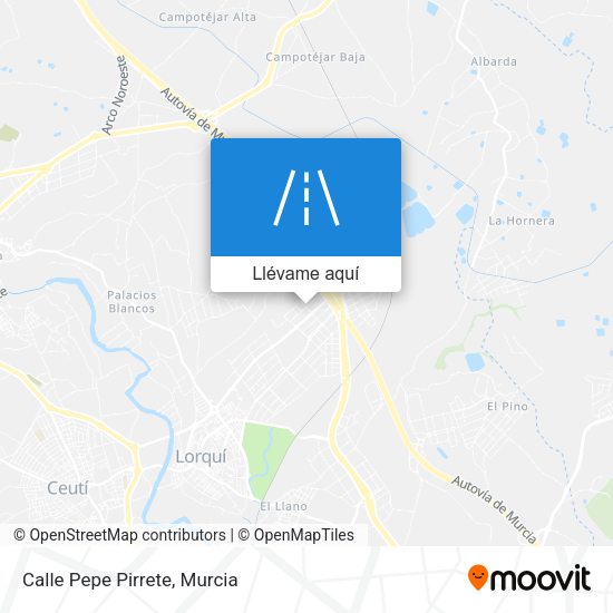 Mapa Calle Pepe Pirrete