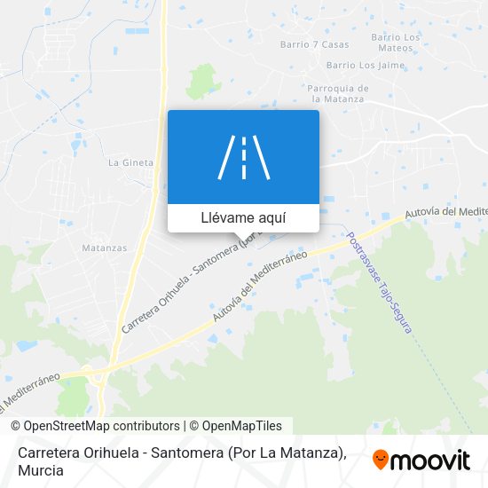 Mapa Carretera Orihuela - Santomera (Por La Matanza)