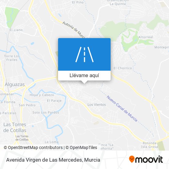 Mapa Avenida Virgen de Las Mercedes