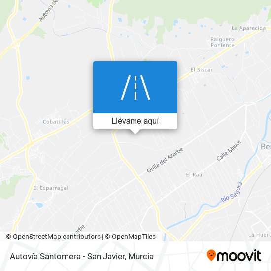 Mapa Autovía Santomera - San Javier