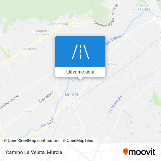 Mapa Camino La Veleta