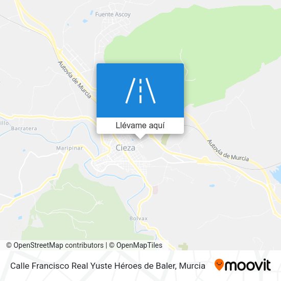 Mapa Calle Francisco Real Yuste Héroes de Baler