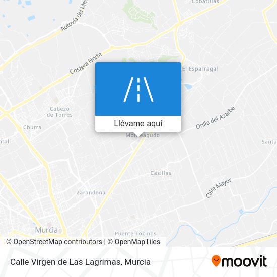 Mapa Calle Virgen de Las Lagrimas