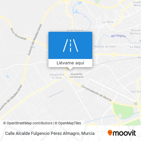 Mapa Calle Alcalde Fulgencio Pérez Almagro