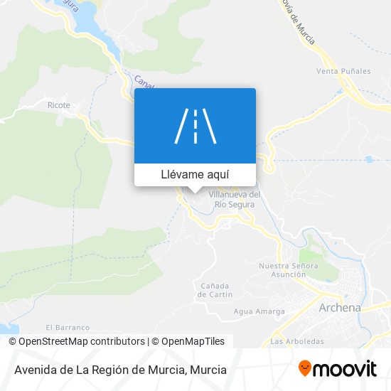 Mapa Avenida de La Región de Murcia