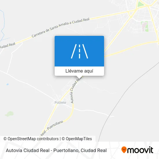 Mapa Autovía Ciudad Real - Puertollano