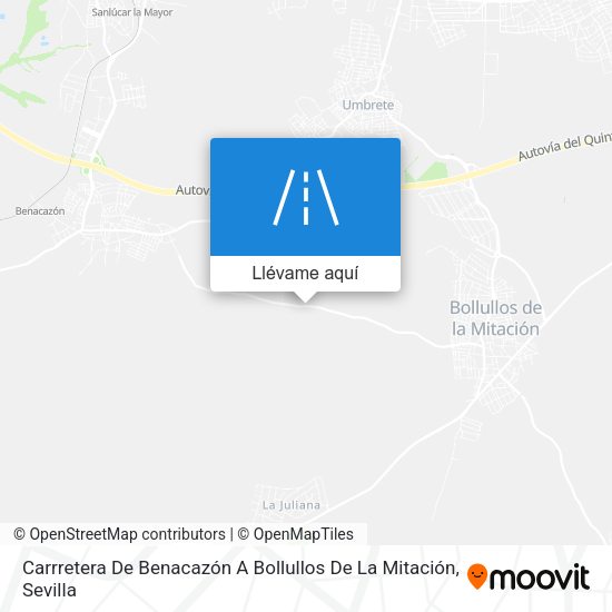 Mapa Carrretera De Benacazón A Bollullos De La Mitación