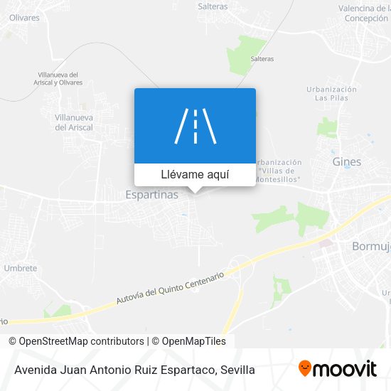 Mapa Avenida Juan Antonio Ruiz Espartaco