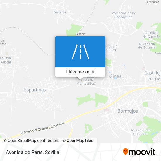Mapa Avenida de París